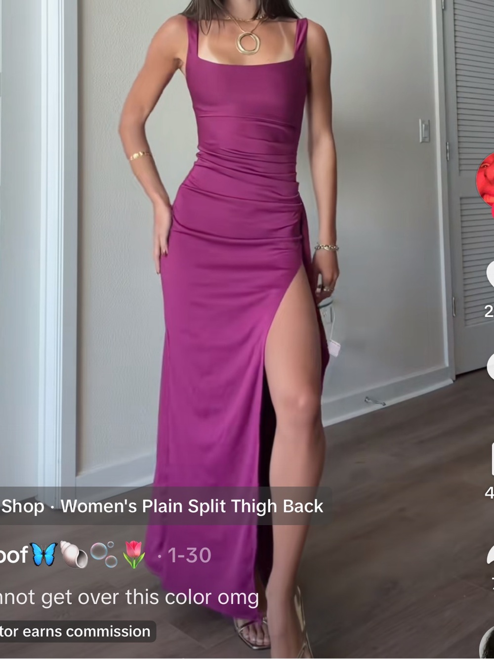 High slit formal dress